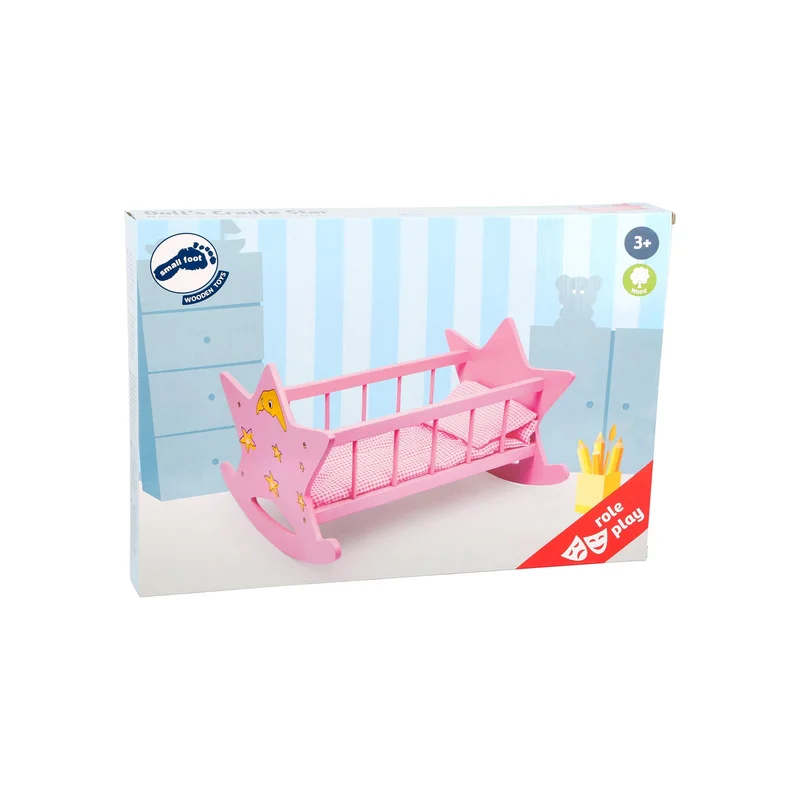 Small Foot Doll Cradle, pink