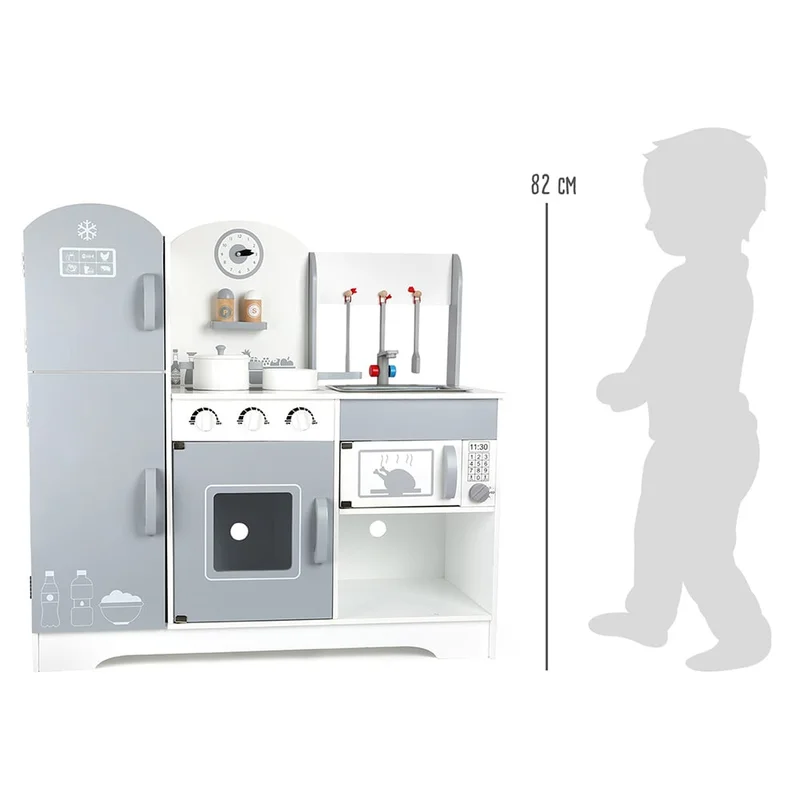Small Foot Play kitchen, with fridge, wooden, 83 x 33 x 82 cm