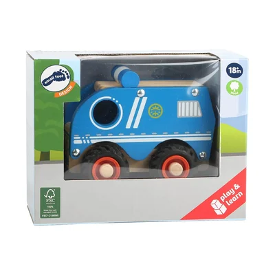 Small Foot Police car, wooden, 13 x 7 x 10 cm