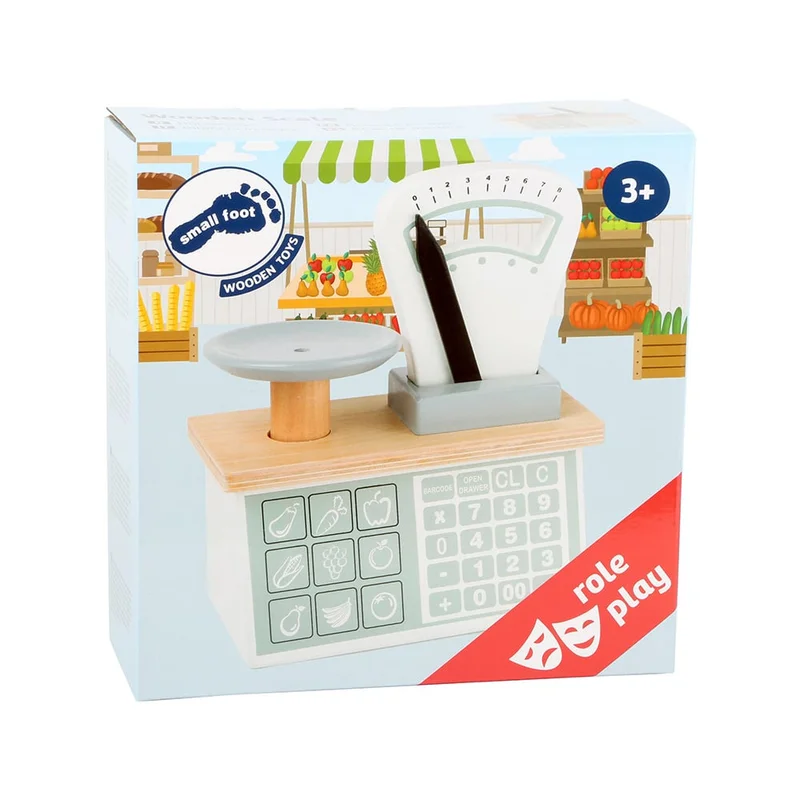 Small Foot Scale, children’s, wooden, 18 x 9 x 21 cm