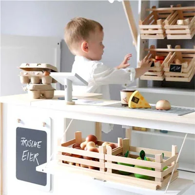 Small Foot Shop for play, with accessories, wooden, 106 x 40 x 106 cm