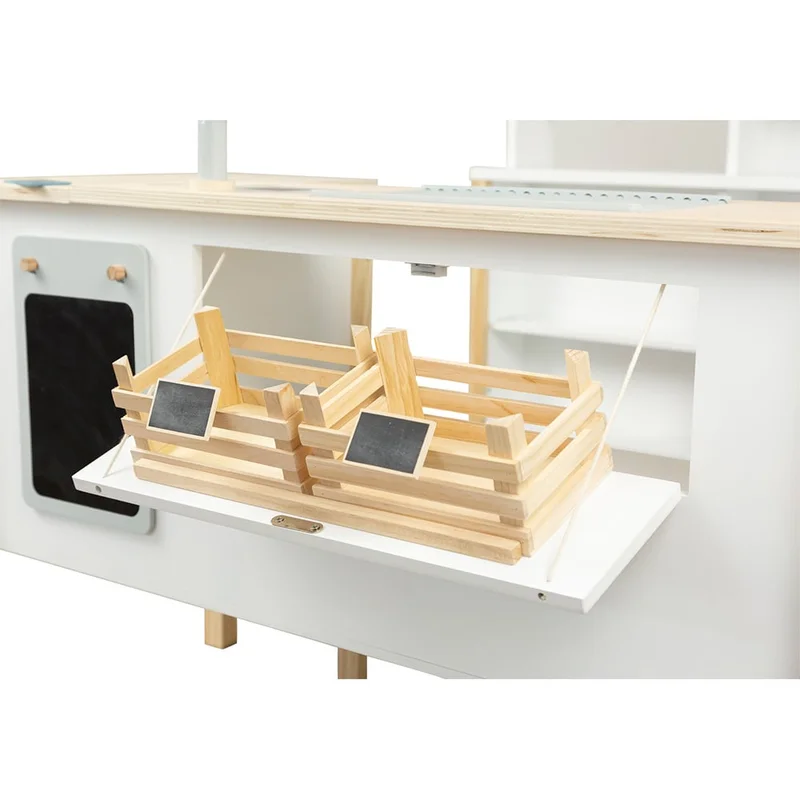 Small Foot Shop for play, with accessories, wooden, 106 x 40 x 106 cm
