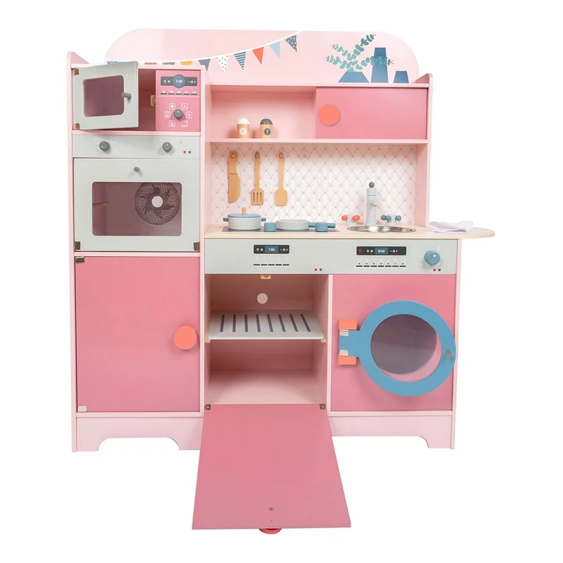 Small Foot Play kitchen, 100 x 29 x 100 cm, pink