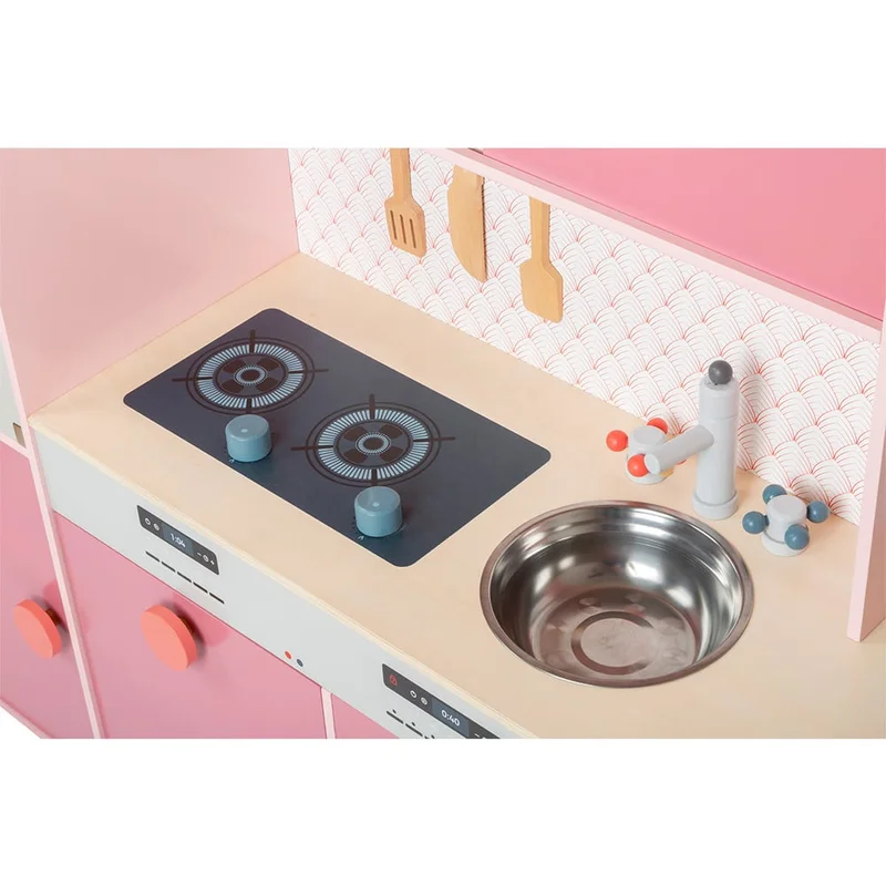 Small Foot Play kitchen, 100 x 29 x 100 cm, pink