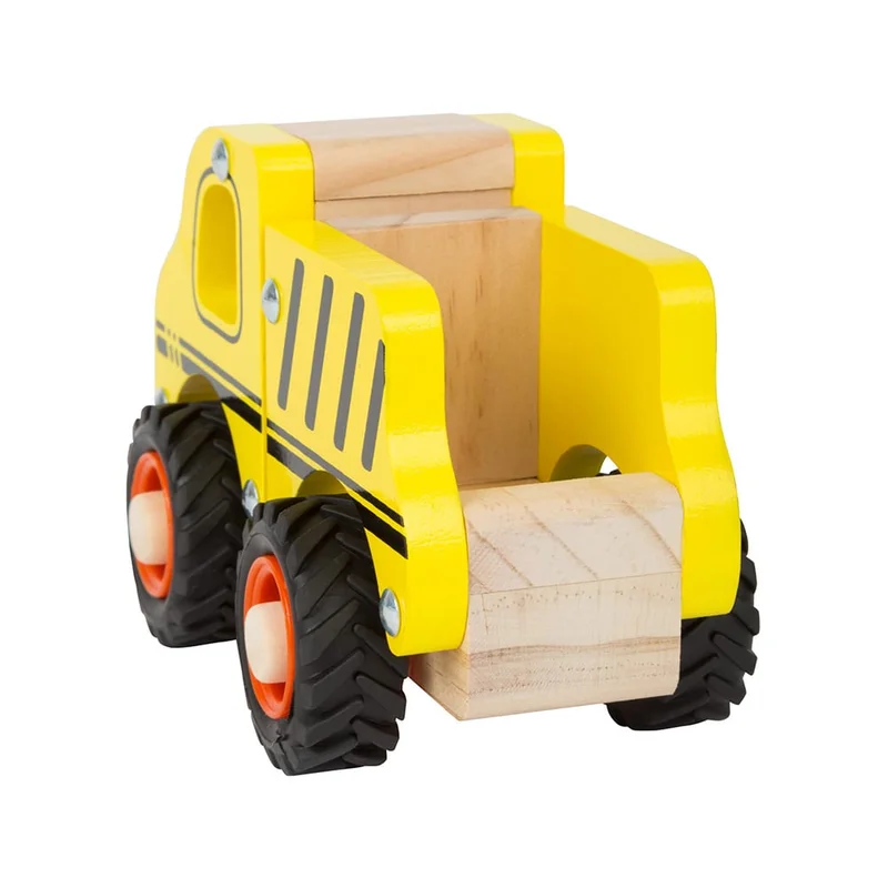 Small Foot Truck, wooden, yellow, 13 x 7 x 10 cm