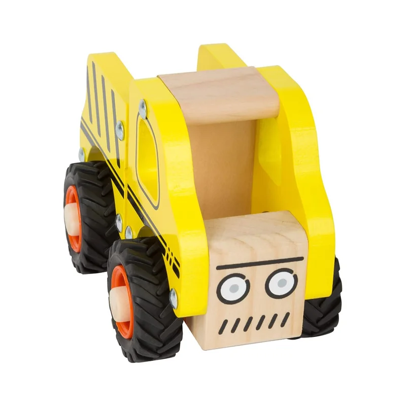Small Foot Truck, wooden, yellow, 13 x 7 x 10 cm