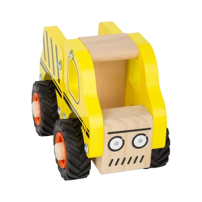 Small Foot Truck, wooden, yellow, 13 x 7 x 10 cm