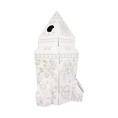 Small Foot House - Rocket for play, cardboard, 105 x 105 x 169 cm