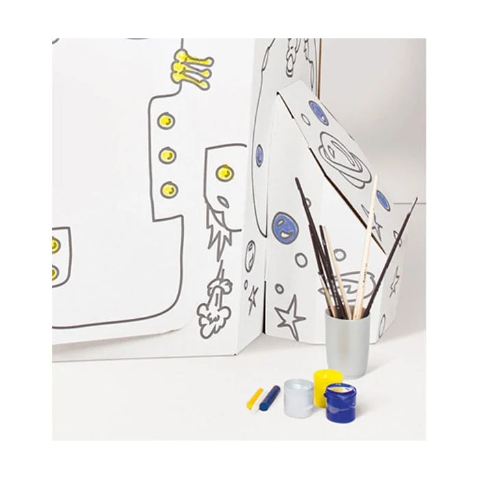Small Foot House - Rocket for play, cardboard, 105 x 105 x 169 cm