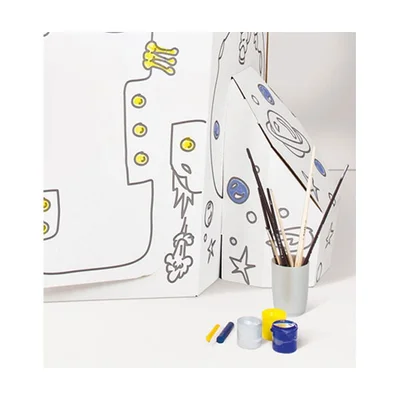 Small Foot House - Rocket for play, cardboard, 105 x 105 x 169 cm
