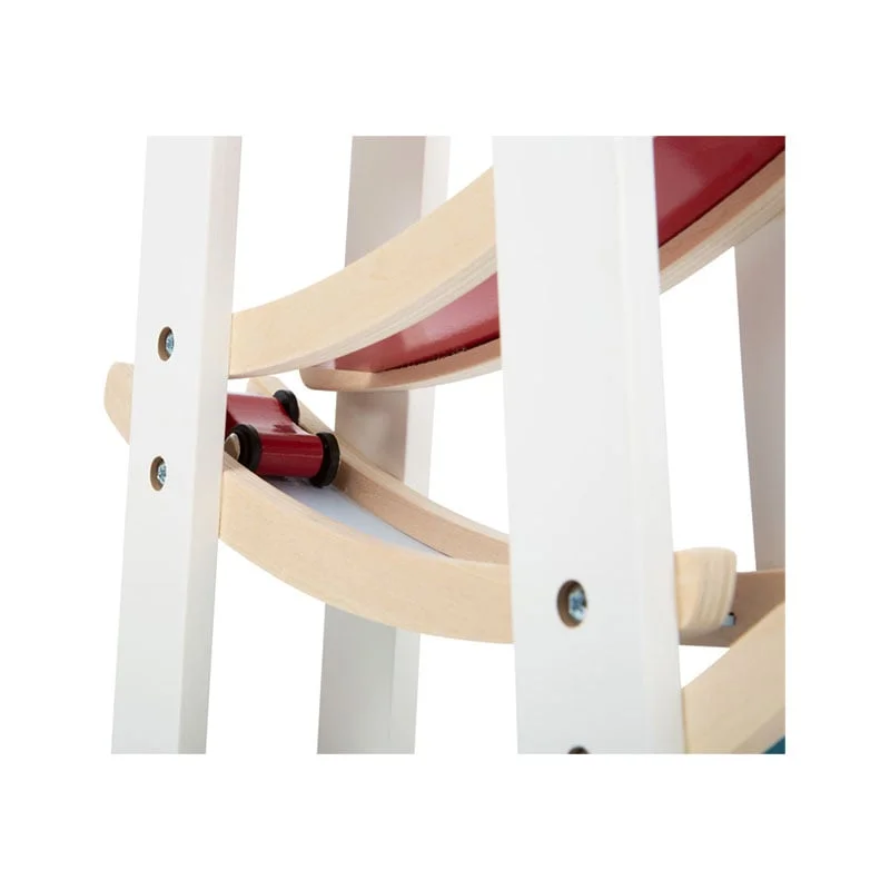Small Foot Race Track, Wooden, with Four Cars, 25 x 10 x 27 cm