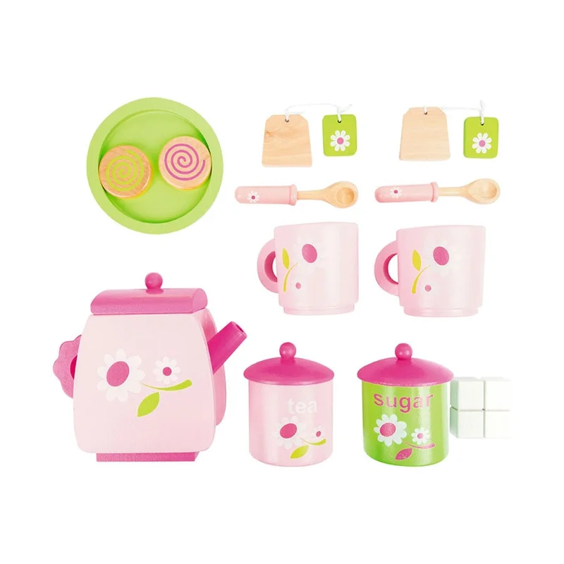 Small Foot Tea set, children’s, floral motifs, 17 pcs