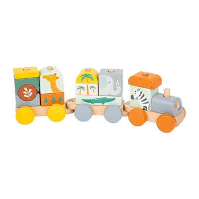 Small Foot Safari train, wooden, 16 pieces