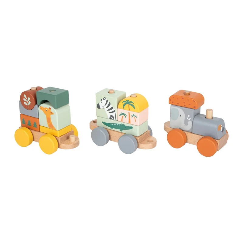 Small Foot Safari train, wooden, 16 pieces