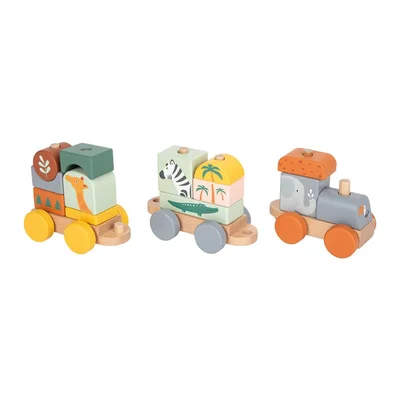 Small Foot Safari train, wooden, 16 pieces