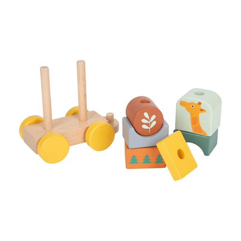 Small Foot Safari train, wooden, 16 pieces