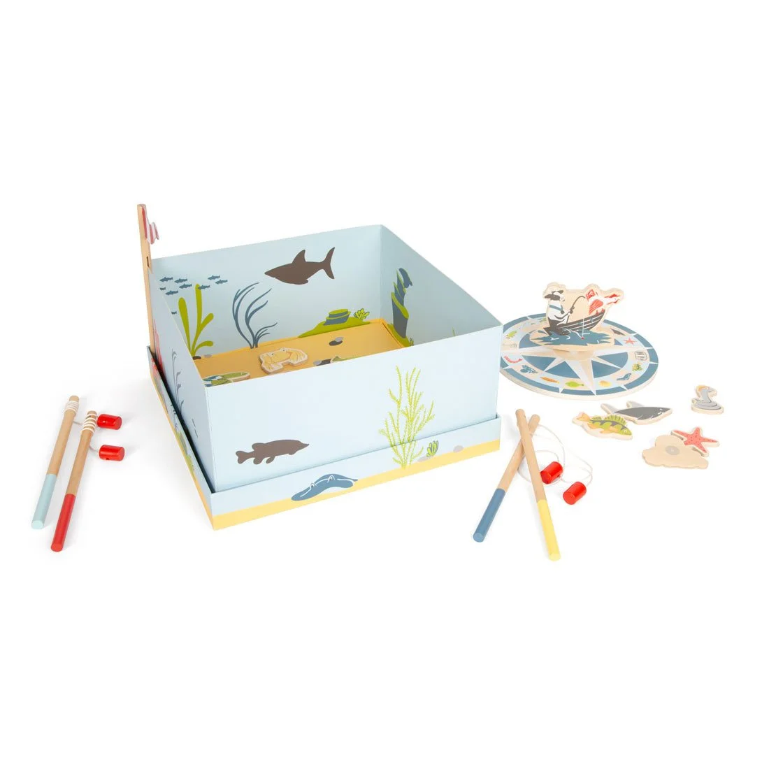 Small Foot Fishing game Friends, wooden, 30 x 30 x 15 cm
