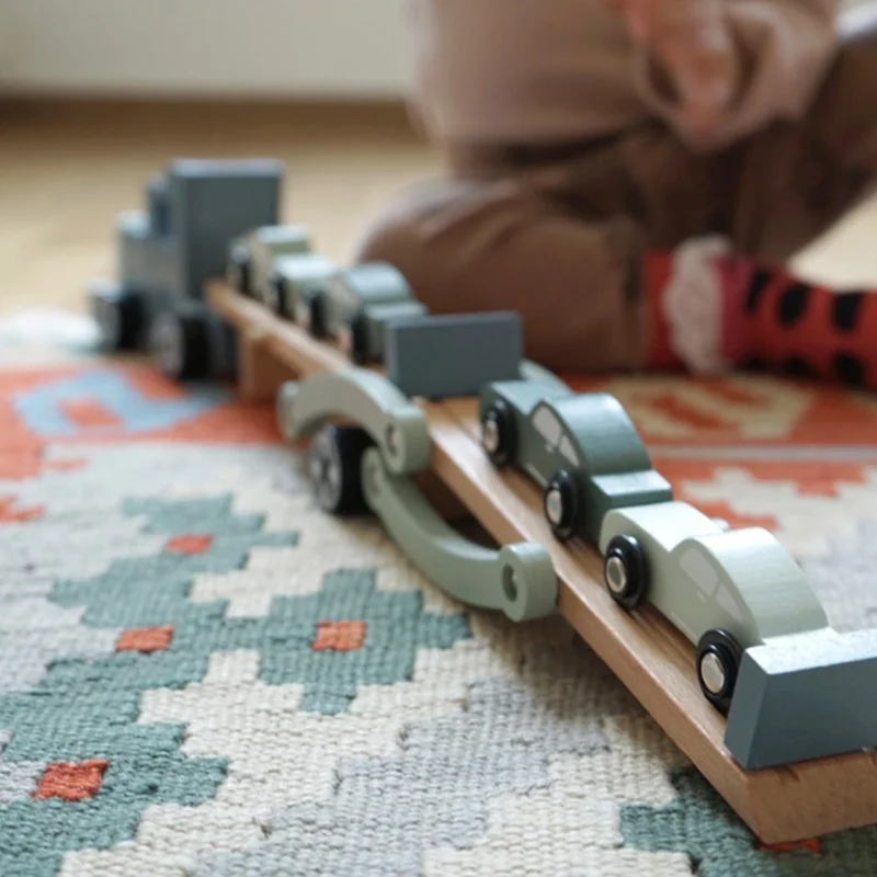 Small Foot Car transporter Chicago, wooden