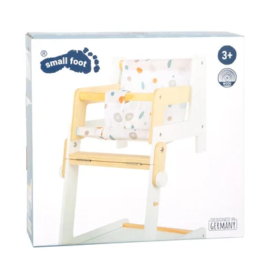 Small Foot High Chair for Dolls, wooden, 26 x 28 x 48 cm