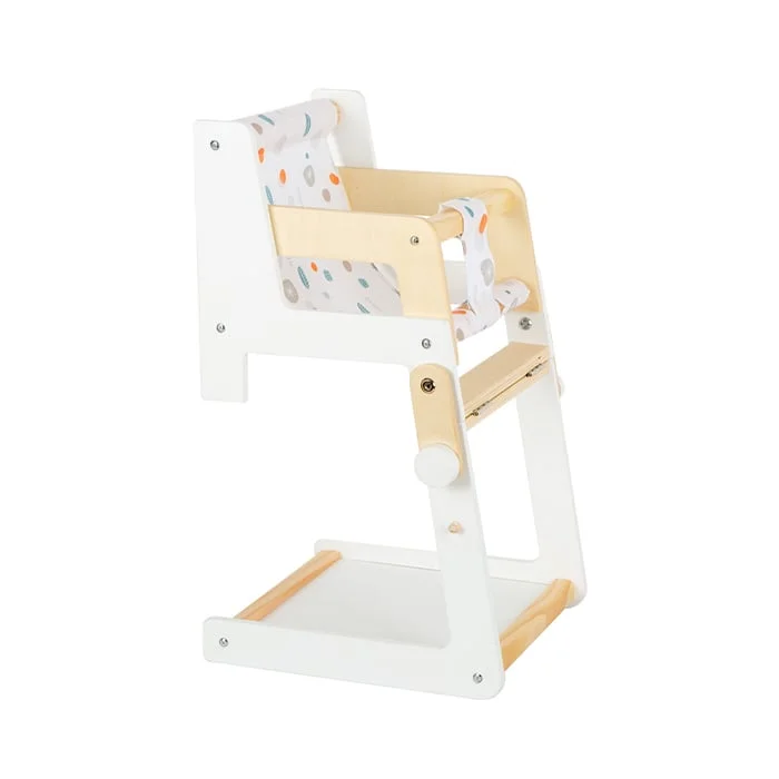 Small Foot High Chair for Dolls, wooden, 26 x 28 x 48 cm