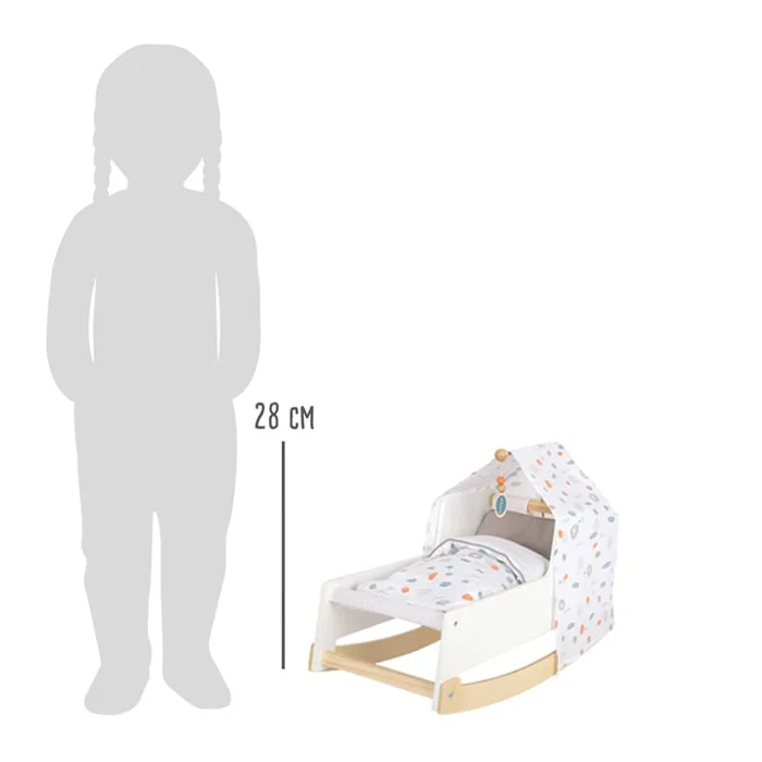 Small Foot Doll Swing, wooden, 54 x 28 x 28 cm