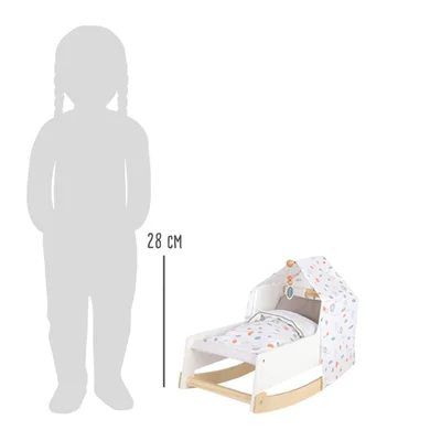 Small Foot Doll Swing, wooden, 54 x 28 x 28 cm
