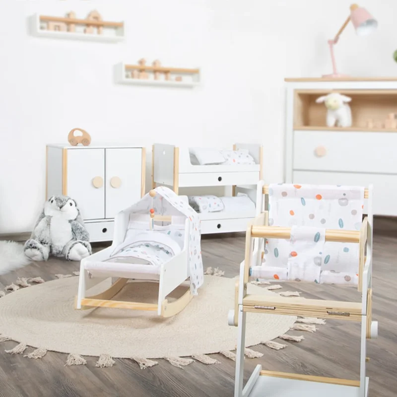 Small Foot Doll Swing, wooden, 54 x 28 x 28 cm