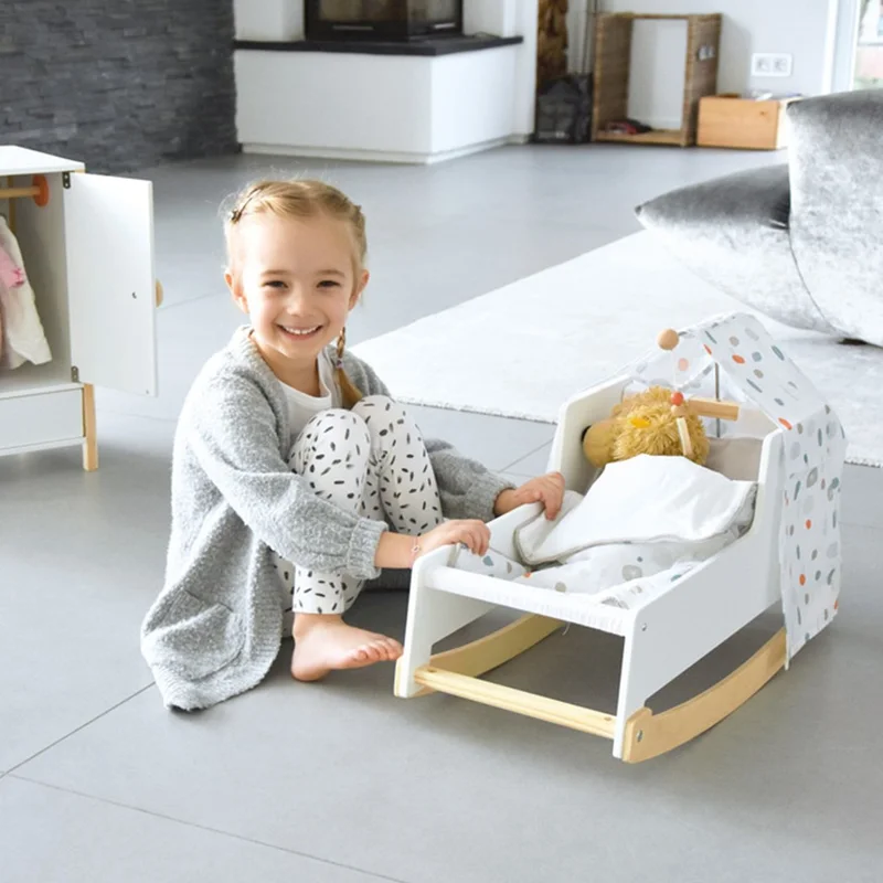 Small Foot Doll Swing, wooden, 54 x 28 x 28 cm