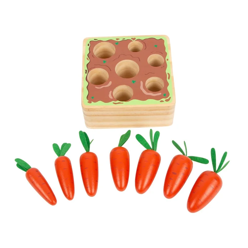 Small Foot Game Find the right carrot spot, wooden