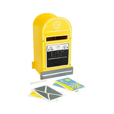 Small Foot Mailbox, wooden, with accessories, 18 x 15 x 30 cm