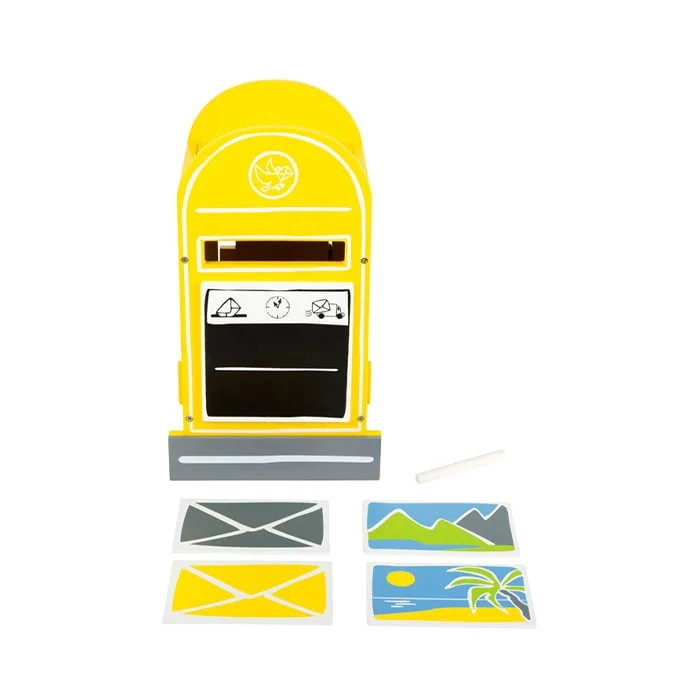 Small Foot Mailbox, wooden, with accessories, 18 x 15 x 30 cm