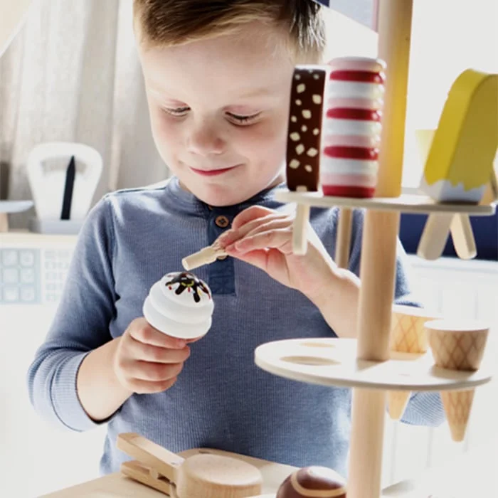 Small Foot Ice cream stand, with accessories, wooden