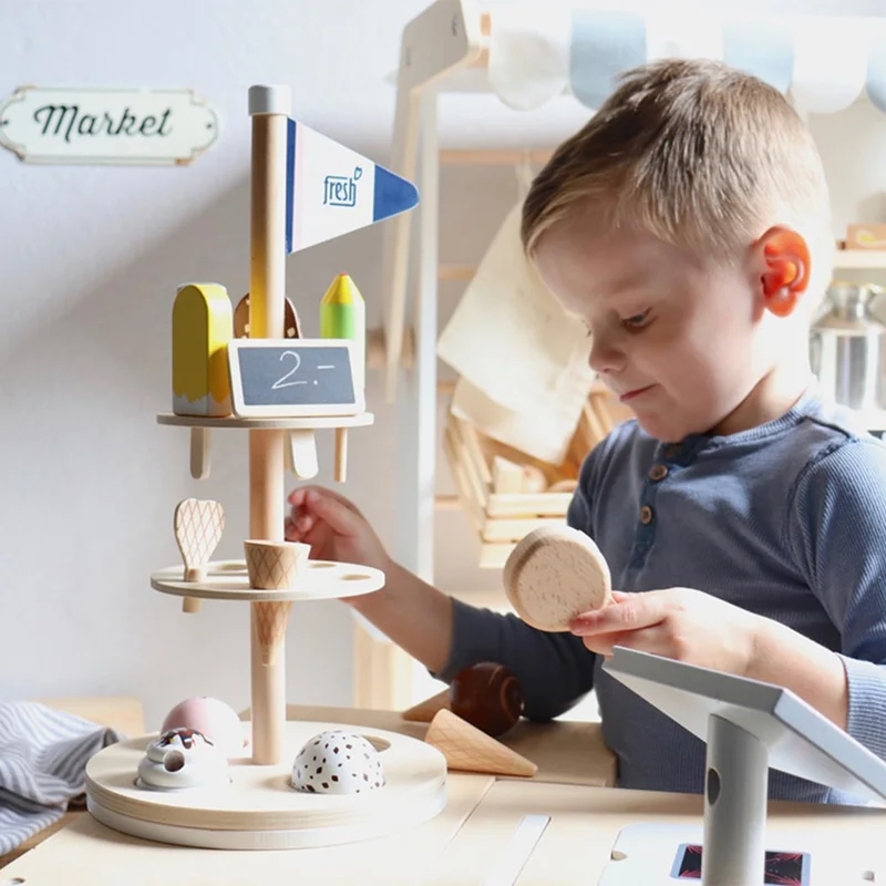 Small Foot Ice cream stand, with accessories, wooden