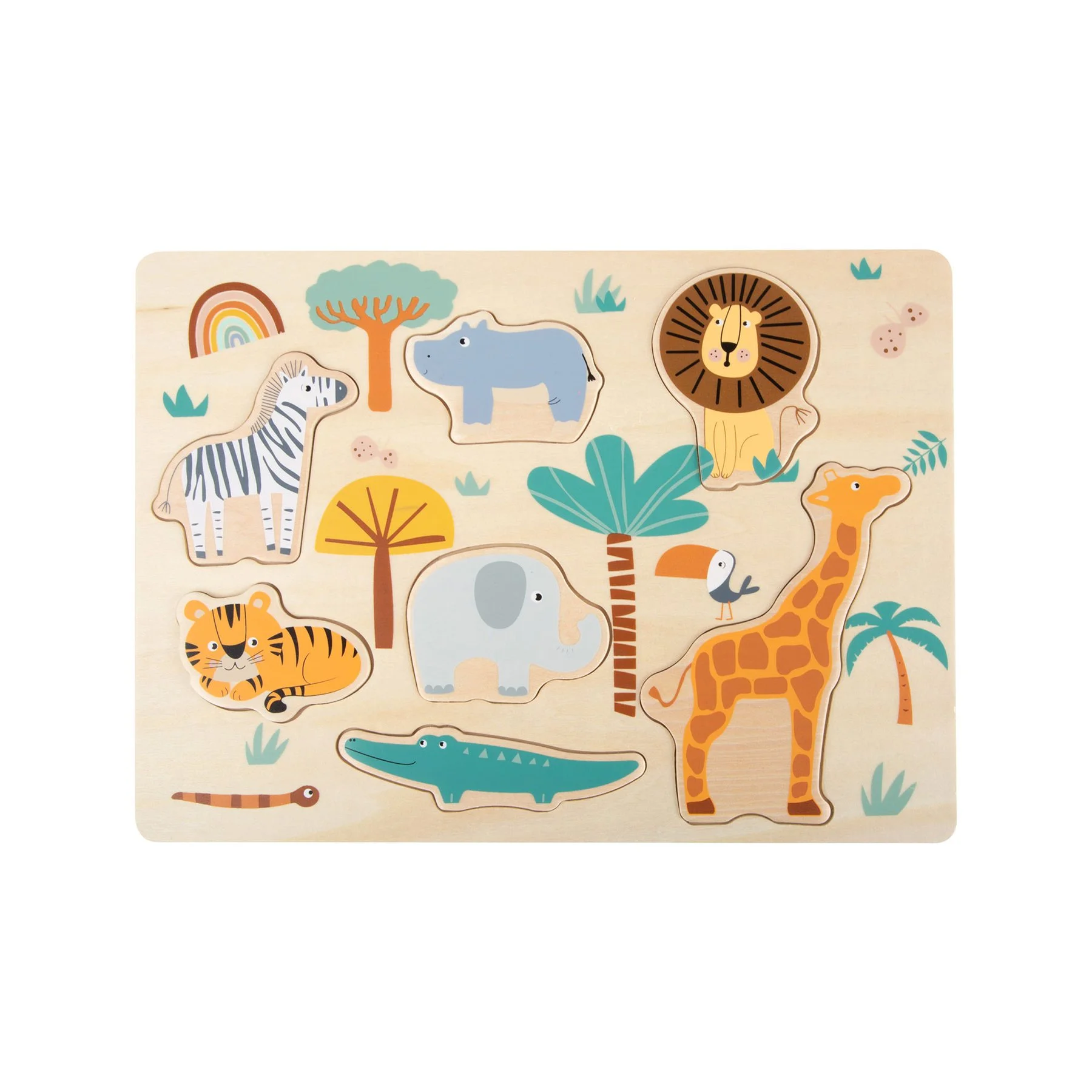 Small Foot Puzzle Safari, nesting, wooden, 7 pcs