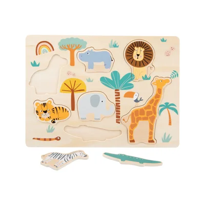 Small Foot Puzzle Safari, nesting, wooden, 7 pcs