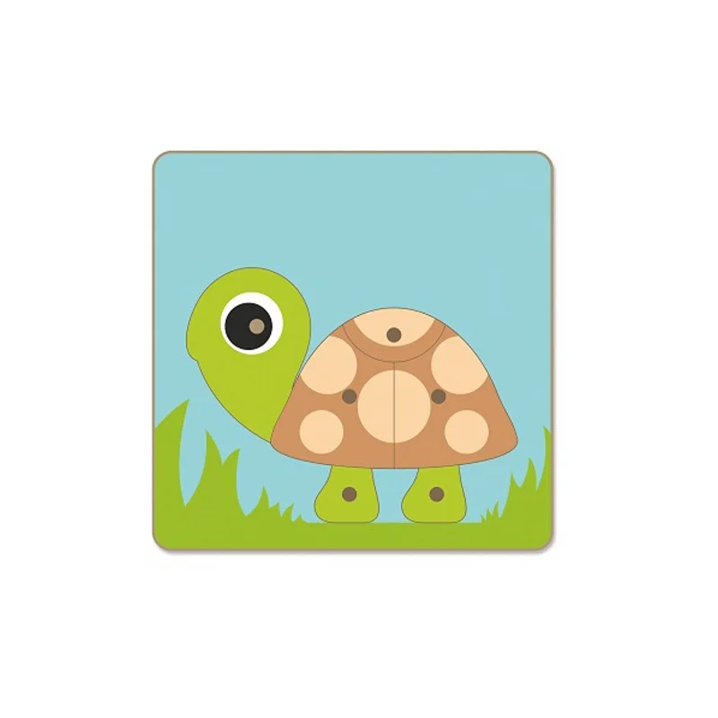 Nowa Szkola Puzzle "turtle", wooden, 22 x 22 cm