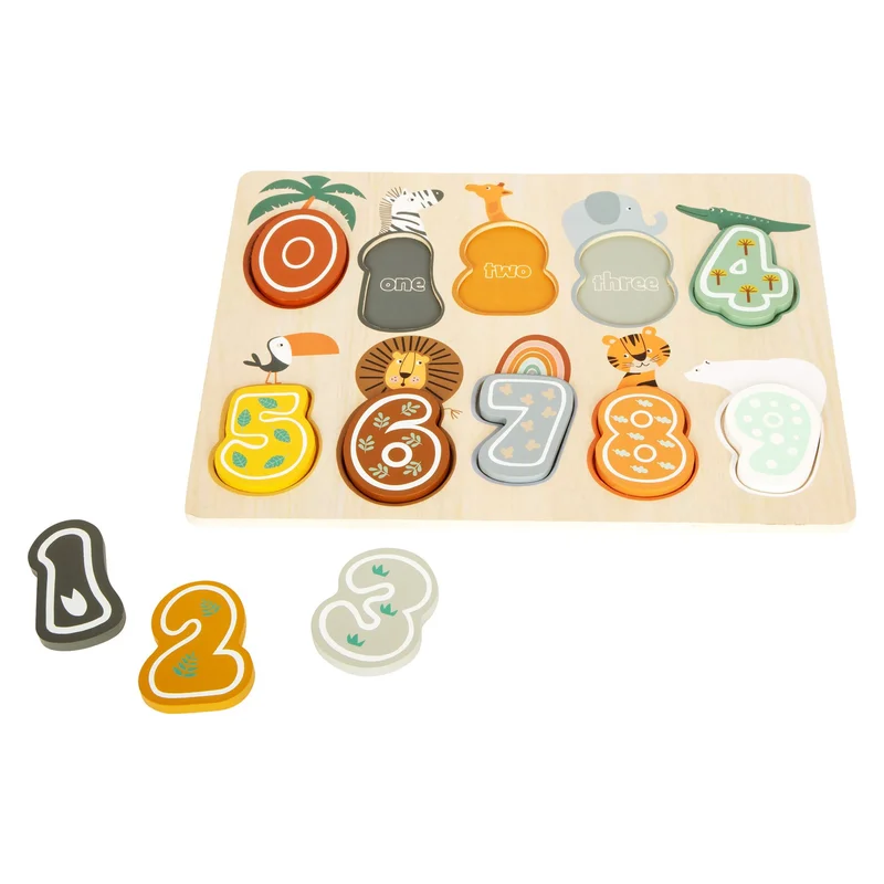 Small Foot Puzzle Safari, with numbers, wooden