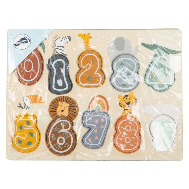 Small Foot Puzzle Safari, with numbers, wooden