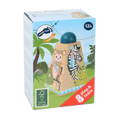 Small Foot Jungle tower, stacking shapes, wooden, 6 pcs