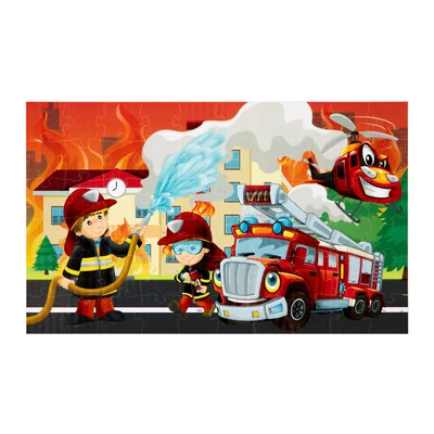 Moxy Puzzle Fire Station, 58 x 38.5 cm, 60 pcs