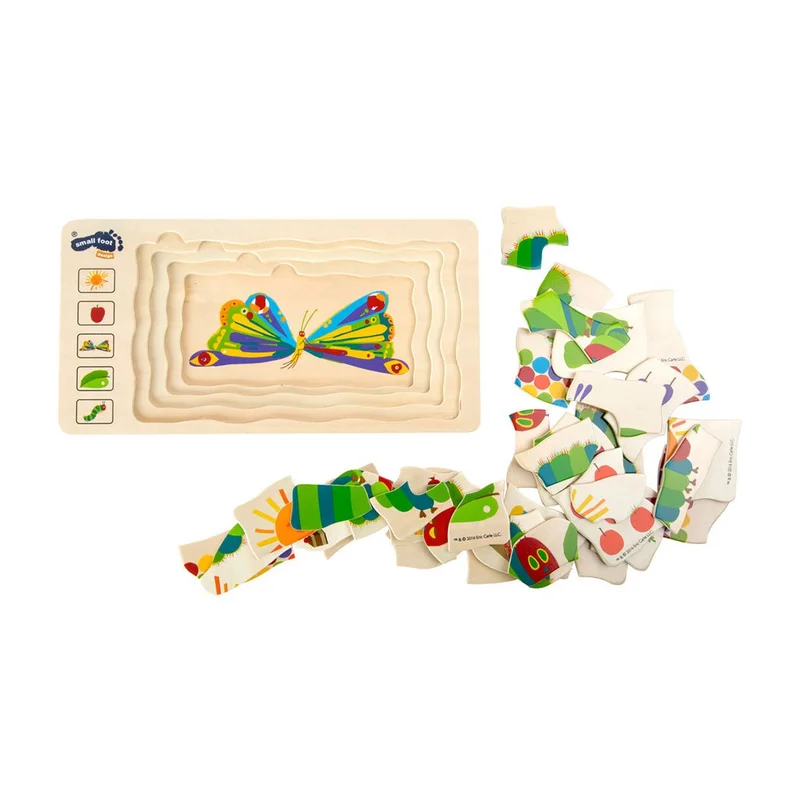 Small Foot Puzzle Hungry Caterpillar, multilayer