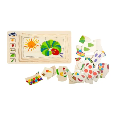 Small Foot Puzzle Hungry Caterpillar, multilayer