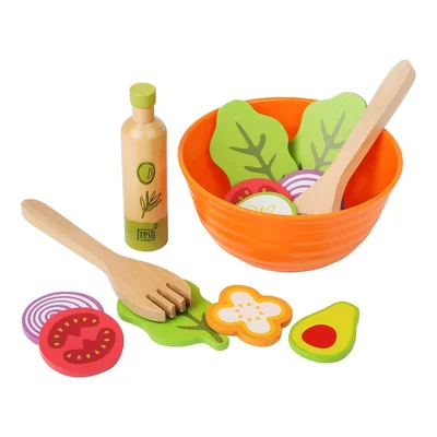 Small Foot Salad set, wooden, 15 pieces