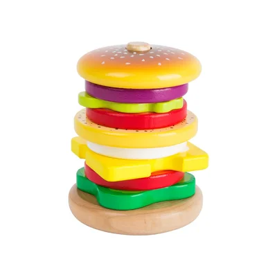 Small Foot Burger, wooden, 10 pcs
