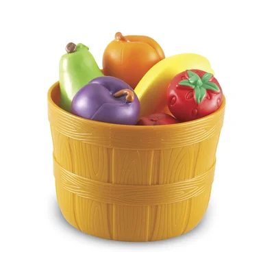 Learning Resources Fruit Set, in basket, plastic