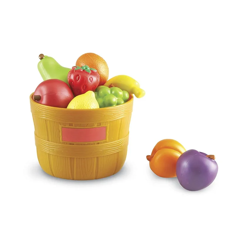 Learning Resources Fruit Set, in basket, plastic