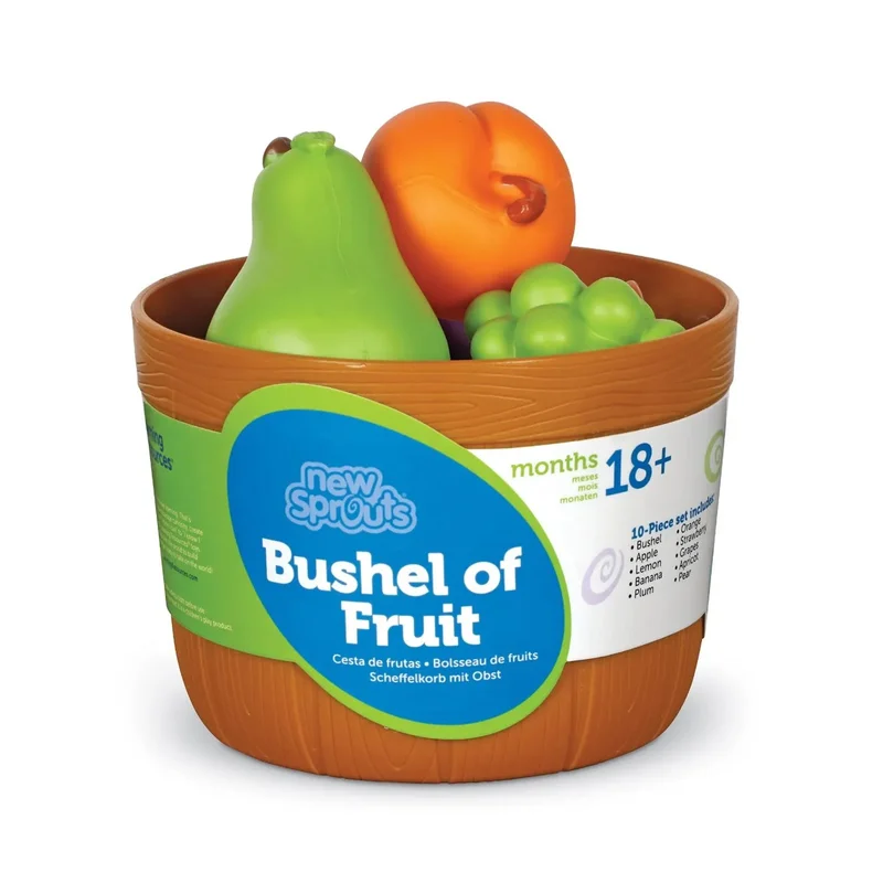 Learning Resources Fruit Set, in basket, plastic