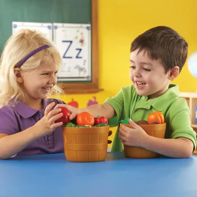 Learning Resources Fruit Set, in basket, plastic