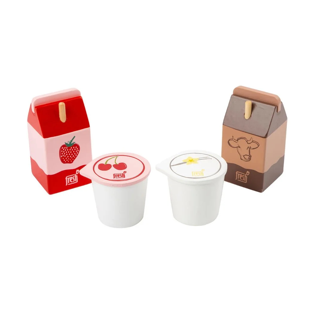 Small Foot Dairy Products Set Fresh, wooden