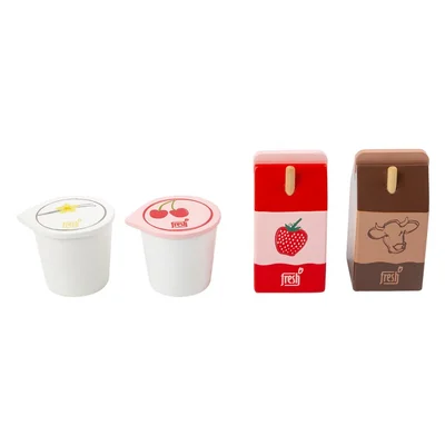 Small Foot Dairy Products Set Fresh, wooden